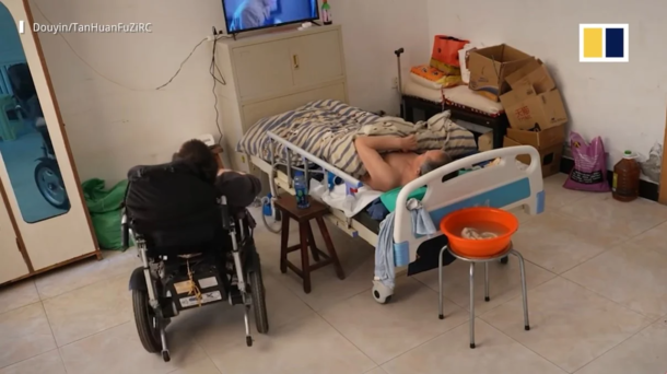 Son In Wheelchair Gets Creative To Care For Paralyzed Dad - “This Is My Only Goal Now.” - picture 2