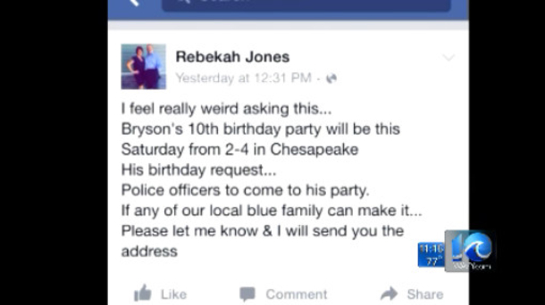 Son Of A Killed Cop Is In Tears At Party When A Simple Request Went Ignored - picture 3