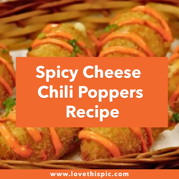 Spicy Cheese Chili Poppers Recipe