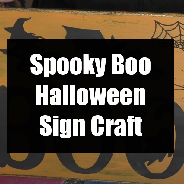 Spooky Boo Halloween Sign Craft