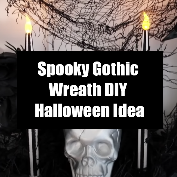 Spooky Gothic Wreath DIY Halloween Idea