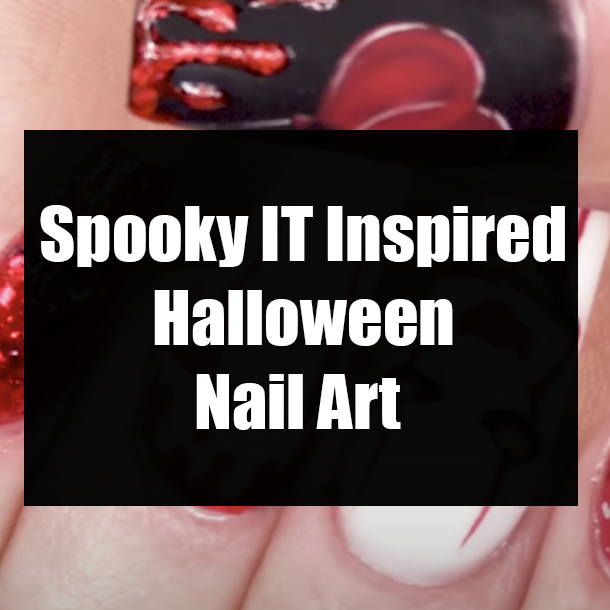 Spooky IT Inspired Halloween Nail Art