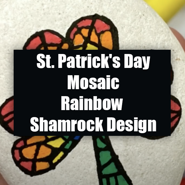 St. Patrick's Day Mosaic Rainbow Shamrock Design
