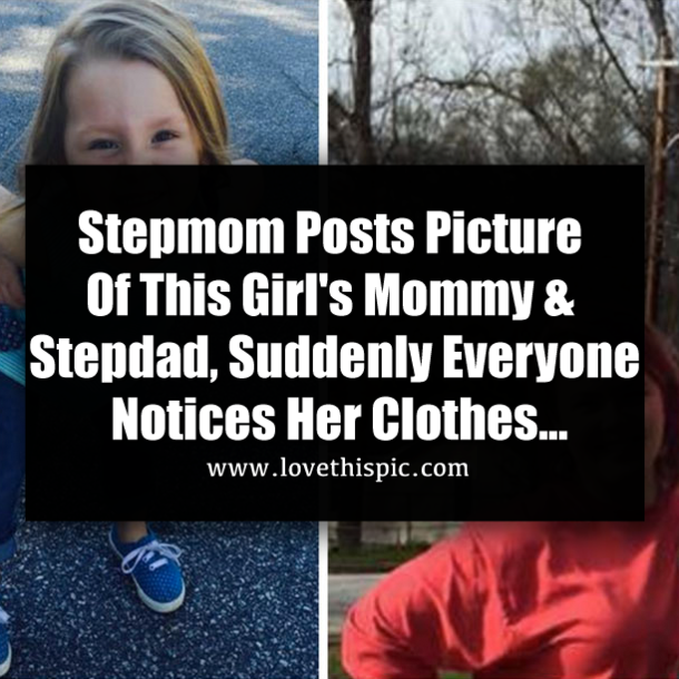 Stepmom Posts Picture Of This Girl's Mommy & Stepdad, Suddenly Everyone Notices Her Clothes...