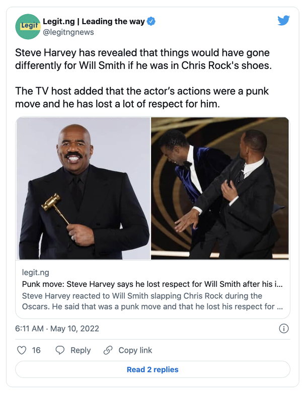 Steve Harvey reveals that he “lost a lot of respect” for Will Smith after Chris Rock slap - picture 2