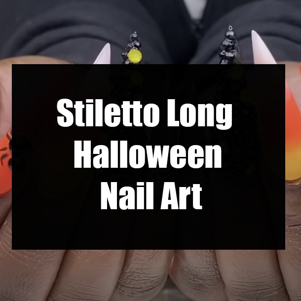 Stiletto Long Halloween Nail Art