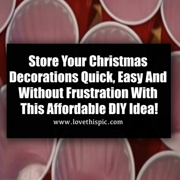 Store Your Christmas Decorations Quick, Easy And Without Frustration With This Affordable DIY Idea!