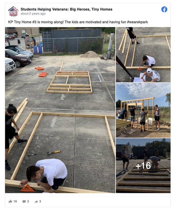Students come together to build small homes to help homeless veterans - picture 3
