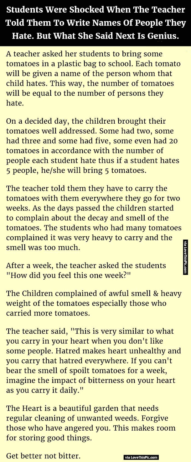 Students Were Shocked When The Teacher Told Them To Write Names Of People They Hate But What She Said Next Is Genious