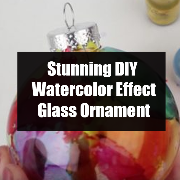 Stunning DIY Watercolor Effect Glass Ornament