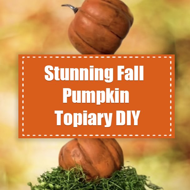 Stunning Fall Pumpkin Topiary DIY
