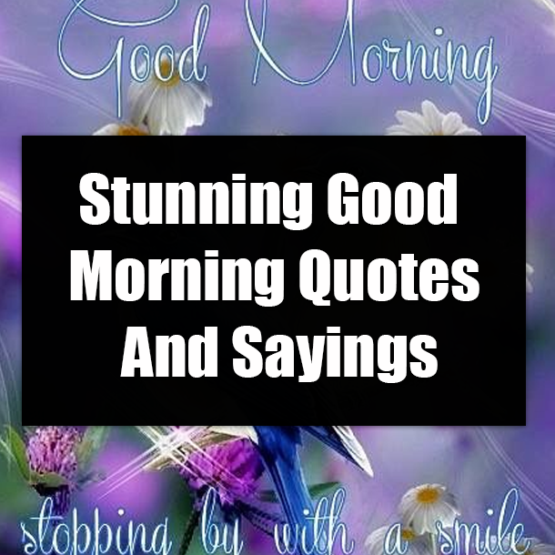 Stunning Good Morning Quotes And Sayings