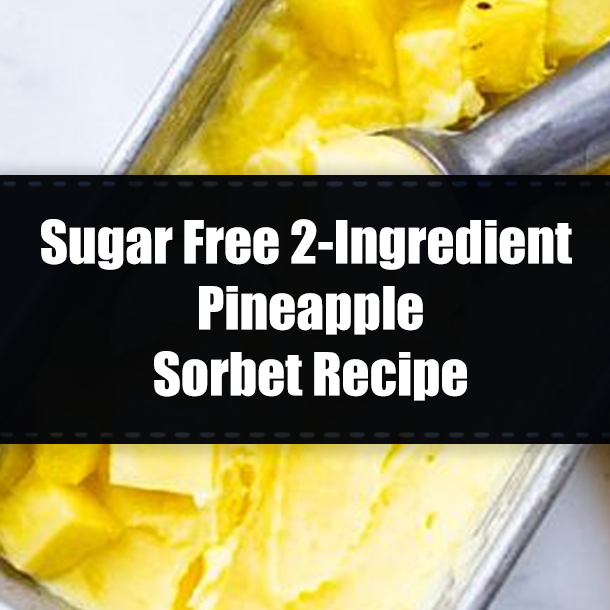 Sugar Free 2-Ingredient Pineapple Sorbet Recipe