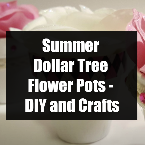Summer Dollar Tree Flower Pots - DIY and Crafts