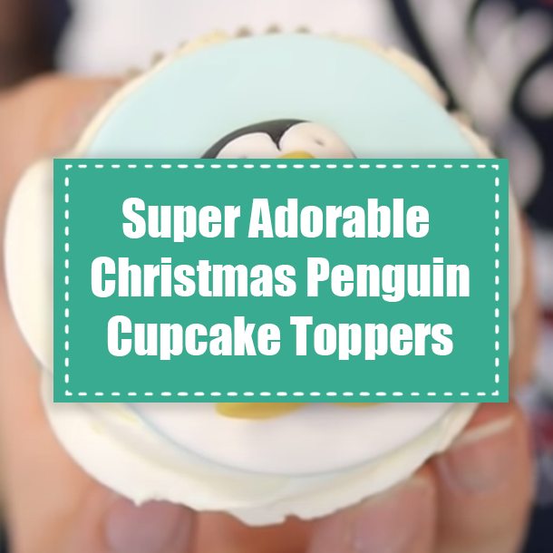 Super Adorable Christmas Penguin Cupcake Toppers