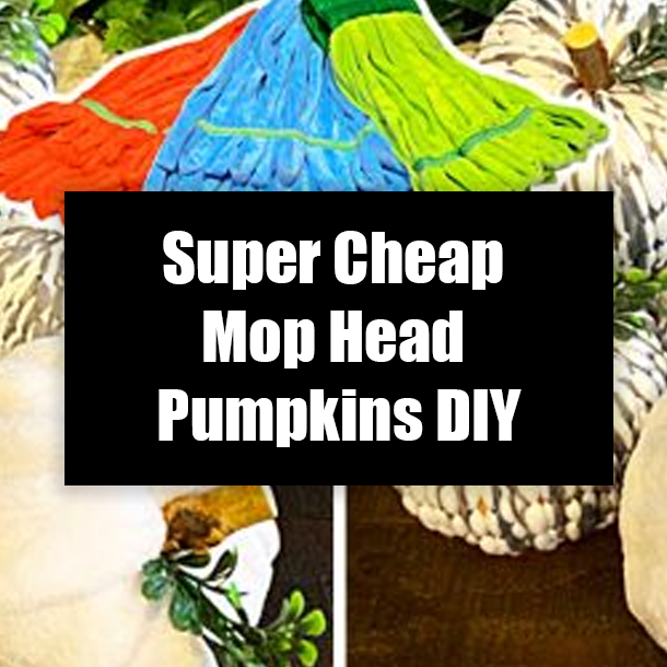 Super Cheap Mop Head Pumpkins DIY