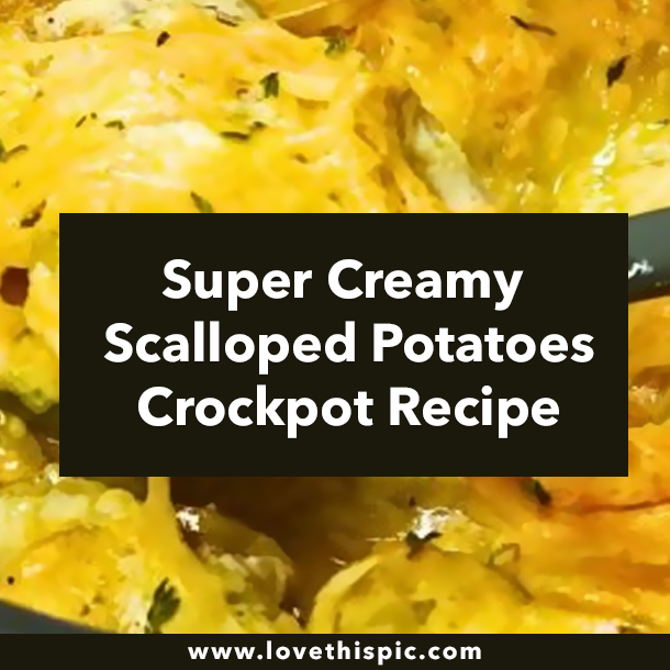 Super Creamy Scalloped Potatoes Crockpot Recipe