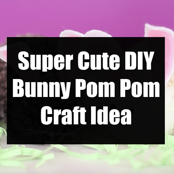 Super Cute DIY Bunny Pom Pom Craft Idea