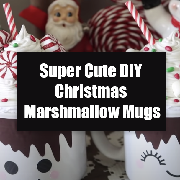 Super Cute DIY Christmas Marshmallow Mugs