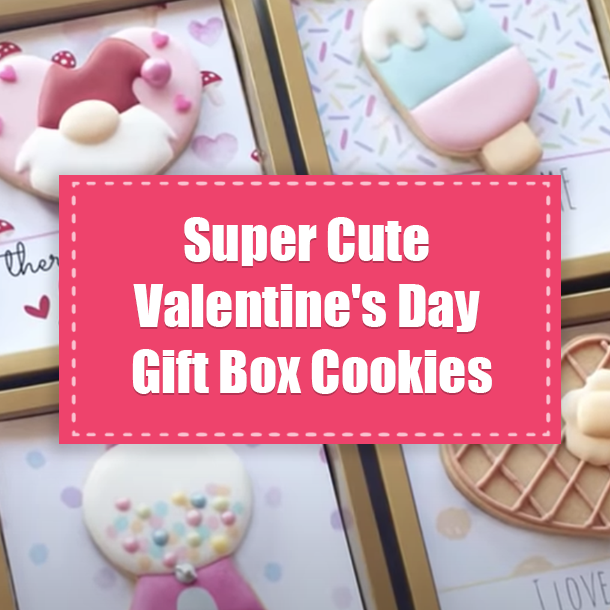 Super Cute Valentine's Day Gift Box Cookies