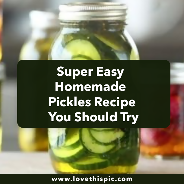 Super Easy Homemade Pickles Recipe You Should Try