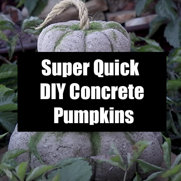 Super Quick DIY Concrete Pumpkins
