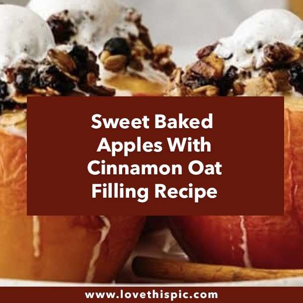 Sweet Baked Apples With Cinnamon Oat Filling Recipe