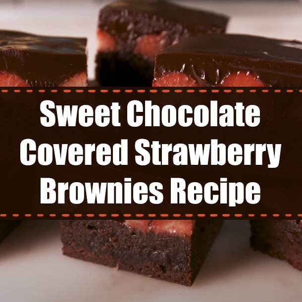 Sweet Chocolate Covered Strawberry Brownies Recipe
