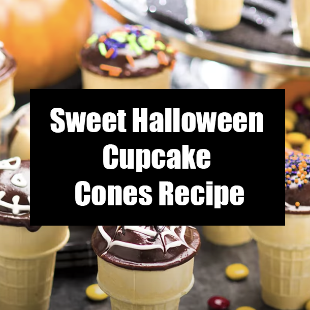 Sweet Halloween Cupcake Cones Recipe