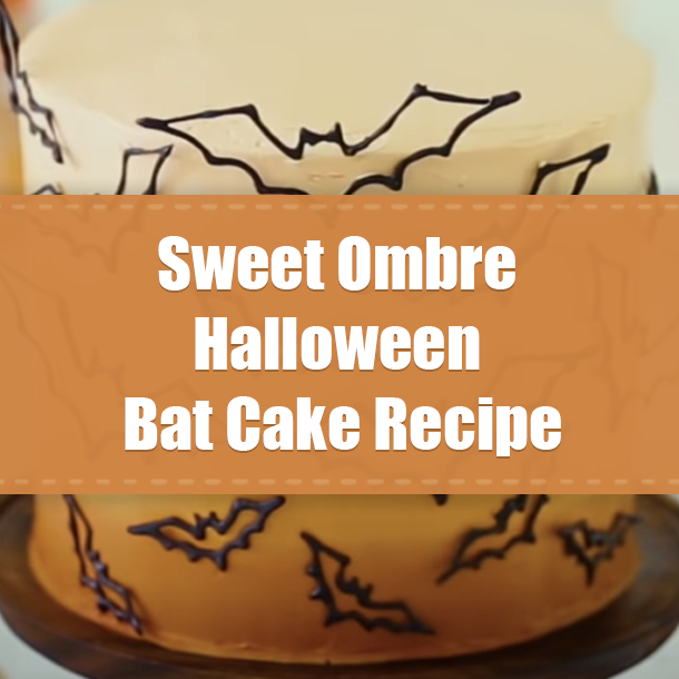 Sweet Ombre Halloween Bat Cake Recipe