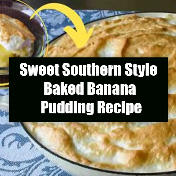 Sweet Southern Style Baked Banana Pudding Recipe