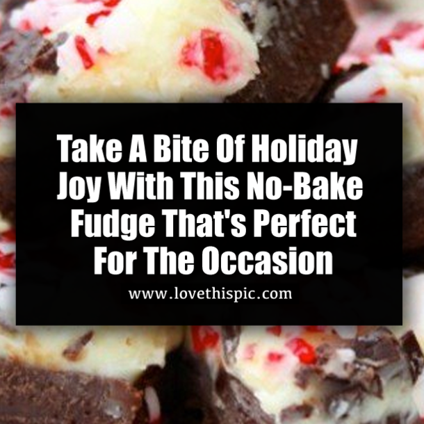 Take A Bite Of Holiday Joy With This No-Bake Fudge That's Perfect For The Occasion