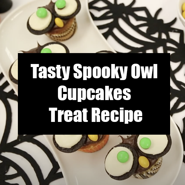 Tasty Spooky Owl Cupcakes Treat Recipe