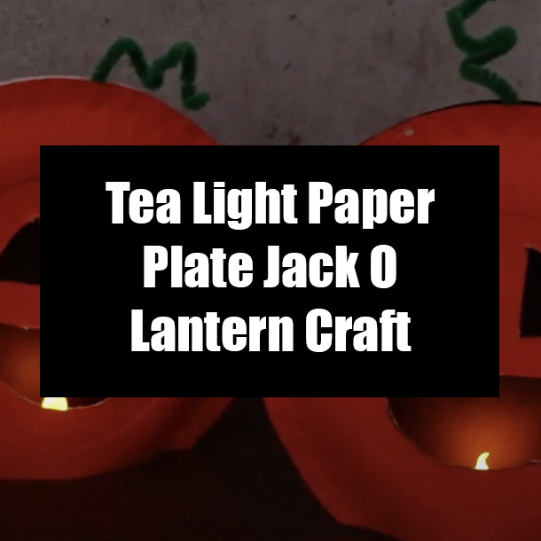 Tea Light Paper Plate Jack O Lantern Craft
