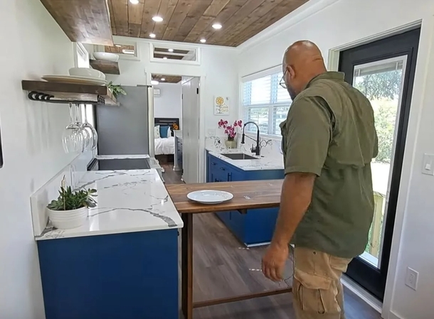 Teacher makes DIY container home, revamps the exterior, and transforms the interior with space-saving furniture - picture 4