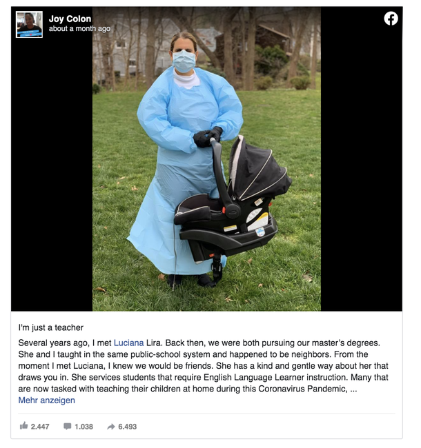 Teacher watches over student’s baby brother as family recovers from coronavirus - picture 6