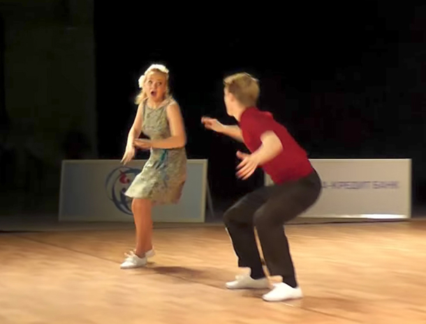 Teen Couple Tears Up The Dancer Floor, Now Pay Attention To The Guy In The Striped Shirt (Video) - picture 3