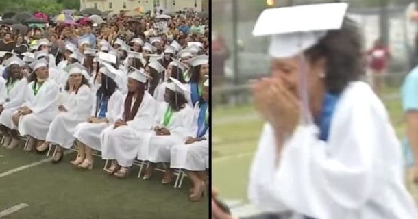 Teen Crosses Stage To Get Diploma, But Breaks Down In Tears When She Sees Who’s Holding It - picture 2