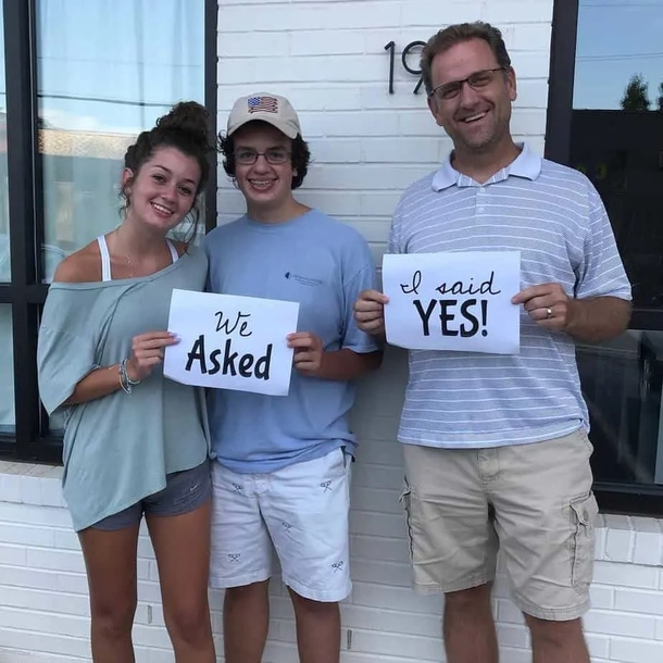 Teen give their stepfather the surprise of a lifetime with sweet proposal to legally adopt them - picture 5