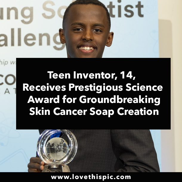 Teen Inventor, 14, Receives Prestigious Science Award for Groundbreaking Skin Cancer Soap Creation