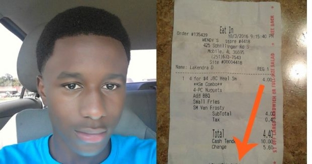 Teen Left Crying After Seeing 3-Word Name On Bottom Of His Receipt - picture 2
