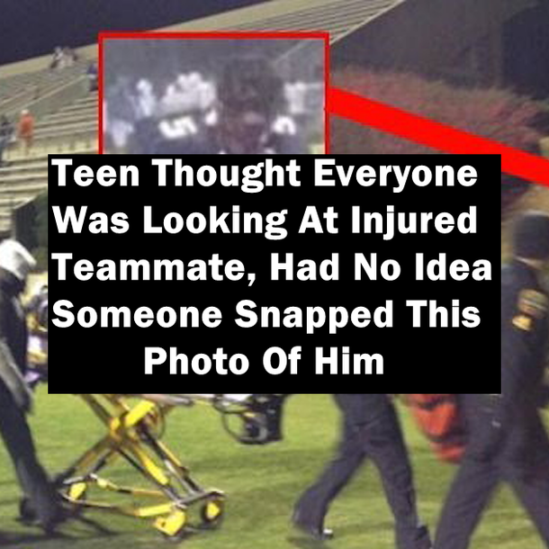 Teen Thought Everyone Was Looking At Injured Teammate, Had No Idea Someone Snapped This Photo Of Him