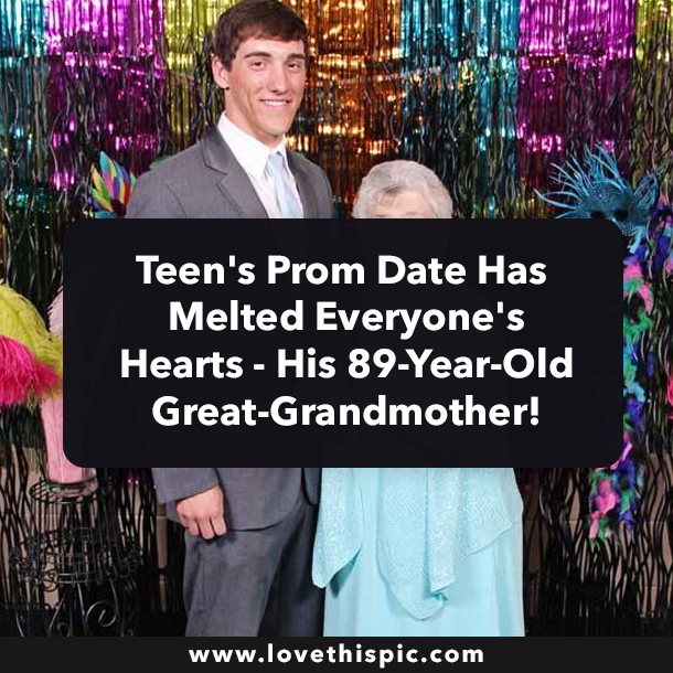 Teen's Prom Date Has Melted Everyone's Hearts - His 89-Year-Old Great-Grandmother!