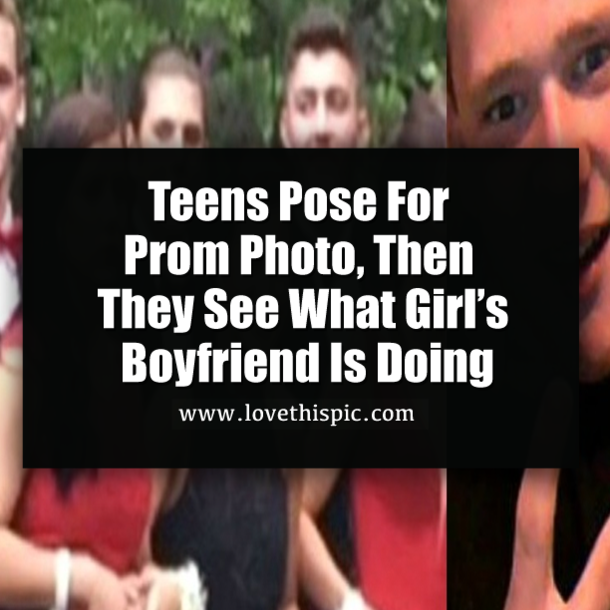 Teens Pose For Prom Photo, Then They See What Girl’s Boyfriend Is Doing