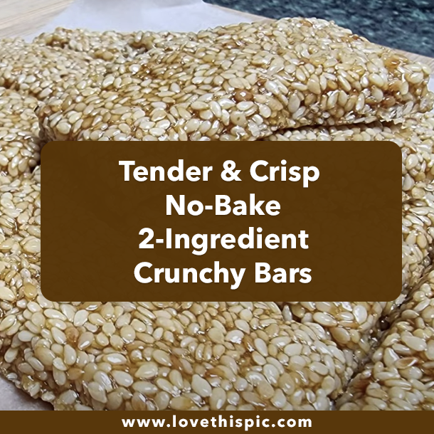 Tender & Crisp No-Bake 2-Ingredient Crunchy Bars