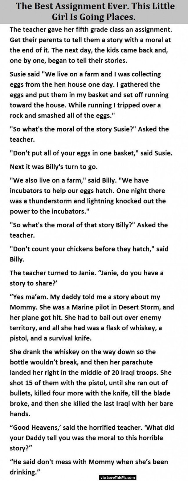 The Best Assignment Ever This Little Girl Is Going Place