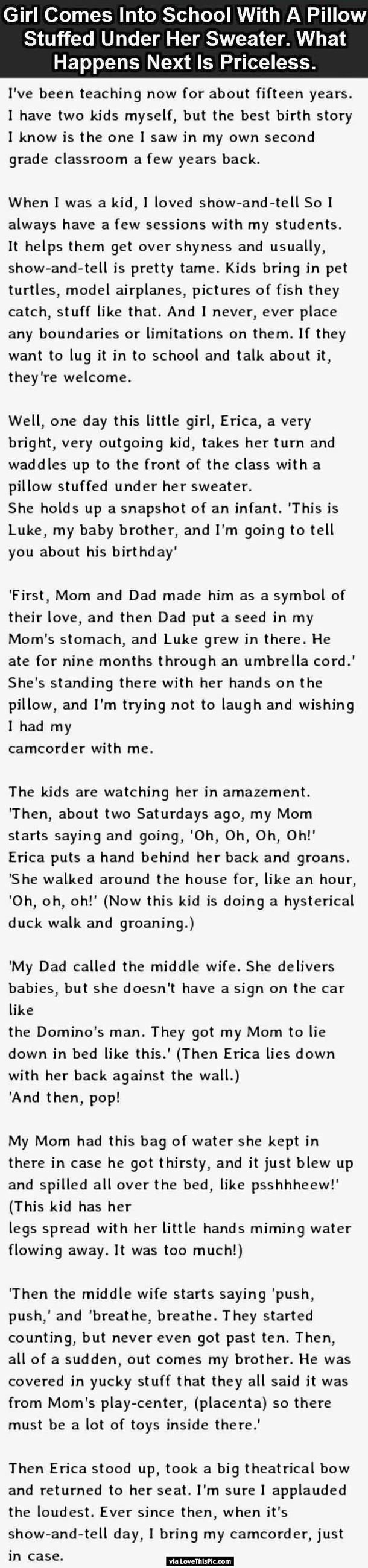 The Best Show-And-Tell Ever. This Is Priceless