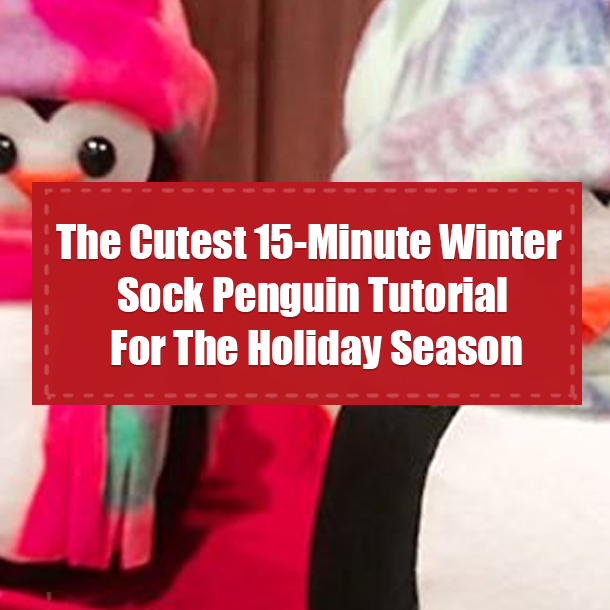 The Cutest 15-Minute Winter Sock Penguin Tutorial For The Holiday Season