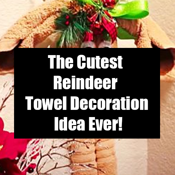The Cutest Reindeer Towel Decoration Idea Ever!