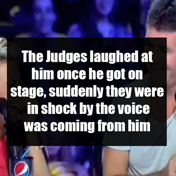 The Judges laughed at him once he got on stage, suddenly they were in shock by the voice was coming from him